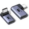 imageUGREEN 40Gbps Right Angle USB C Adapter Combo 2Pack 90 Degree USBC Adapter Compatible with MacBook ProAir Steam Deck Switch ROG Ally Thunderbolt 4 iPhone 1617 iPad