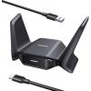 imageUGREEN BE6500 WiFi Adapter for Desktop PC WiFi 7 Dongle with 5GHz24GHz6GHz TriBand Dual High Gain Antennas USB 30 4KQAM WAP3SAE Only Compatible with Windows 1011