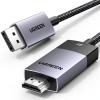 imageUGREEN DisplayPort to HDMI Cable 8K60Hz 4K240Hz Active DP 14 to 21 Cord Unidirectional HDR Dolby Bundle with HDMI 21 Cable 48Gbps 66FT Certified Ultra High Speed Cord Aluminum 8K