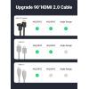 imageUGREEN HDMI Cable Right Angle 4K 90 Degree HDMI Cord High Speed Down Angle HDMI 20 Cable 4K60Hz HD 3D 1080P ARC Compatible for Laptop Monitor Nintendo Switch Xbox PS5 PC TV 33FT 66FT