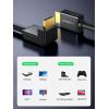 imageUGREEN HDMI Cable Right Angle 4K 90 Degree HDMI Cord High Speed Down Angle HDMI 20 Cable 4K60Hz HD 3D 1080P ARC Compatible for Laptop Monitor Nintendo Switch Xbox PS5 PC TV 33FT 66FT