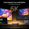 imageUGREEN Maxidok Thunderbolt 5 Hub Revodok 10 in 1 120Gbps with 3TBT5 Single 8K  Dual 6K 140W Total Power DP21 Gigabit Ethernet SDTF 30 Docking Station for MacBooks and Windows Laptops