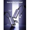 imageUGREEN USB C to Ethernet Adapter 25G for Laptop Aluminum Bundle With USB to Ethernet
