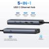 imageUGREEN USB C to Ethernet Adapter Bundle with 5 in 1 USB C 32 Hub Ethernet 10Gbps