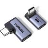 imageUGREEN 40Gbps Right Angle USB C Adapter Combo 2Pack 90 Degree USBC Adapter Compatible with MacBook ProAir Steam Deck Switch ROG Ally Thunderbolt 4 iPhone 1617 iPad