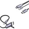 imageUGREEN Bidirectional USB C to DisplayPort 14 Cable 8K60Hz 4K240Hz DisplayPort to USB C Bundle Active HDMI to Display Port Cable with USB Powered 4K60Hz 1080P120Hz