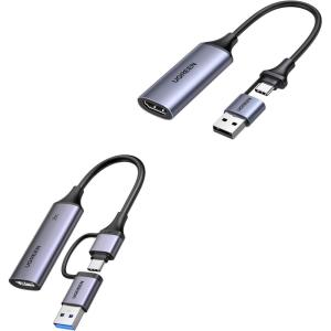 imageUGREEN Full HD 1080P Capture Card 4K HDMI to USB 20 Bundle with 2K30Hz Video Capture Card HDMI to USB 30 A and USB C 4K Input