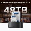 imageUGREEN DualBay Hard Drive Docking Station for 25 amp 35 SSD HDD Up to 48TB  USB C 30 to SATA IIIIII Hard Drive Enclosure Reader with Offline Clone and Duplicator Function Tool Free Installation