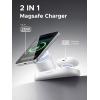 imageUGREEN 25W Magnetic Wireless Charger Stand Qi22 Certified MagSafe Compatible 2 in 1 Charging Station for iPhone 17 16 15 and AirPods Pro Pixel Office Desk Accessories BlackWhite
