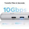 imageUGREEN USB C Hub 5in1 Revodok Slim Portable USBC Adapter with 100W PD Charging 4K60Hz HDMI 10Gbps USB 32 Data Ports LockScreen Button amp Cable Clip for MacBook AirPro iPad Laptops