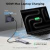 imageUGREEN USB C Hub 5in1 Revodok Slim Portable USBC Adapter with 100W PD Charging 4K60Hz HDMI 10Gbps USB 32 Data Ports LockScreen Button amp Cable Clip for MacBook AirPro iPad Laptops