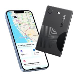 imageUGREEN FineTrack Slim Wallet Tracker Card iOS Only Bluetooth Air Tracker Tags Compatible with Apple Find My Smart Tags for WalletLuggage 7 Years Staying Power Apple MFi Certified