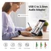 imageUGREEN USB C to 35mm Audio Adapter Headphone Jack DAC Mic HiFi Right Angle Dongle Bundle Magnetic USB C to 35mm Audio Adapter and PD 60W Charger 2 in 1