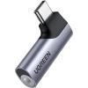imageUGREEN USB C to 35mm Audio Adapter Type C Aux Headphone Jack DAC Stereo Mic HiFi Right Angle Dongle Bundle with USB C to 35mm Audio Adapter 3 in 1 Charger and Headphone Splitter