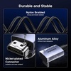 image:imageUGREEN 8K 10K 90 Degree HDMI Cable 48Gbps 66FT Ultra High Speed Right Angle HDMI 21 Braided Cord 4K240Hz 8K60Hz HDCP 22amp23 eARC HDR 10 Compatible with PS5BlurayRoku TVSwitch 2Mac mini10FT