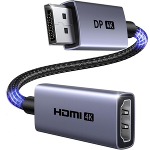 image:imageUGREEN 4K60Hz Active DisplayPort to HDMI Adapter Unidirectional DP 12 PC to HDMI 20 Display Male to Female HDCP 22 3D Video Converter with 2K144Hz 1080P165Hz Compatible with AMD NVIDIA 066FT