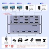 image:imageUGREEN 8K60Hz HDMI Displayport KVM Switch 3 Monitors 2 Computers Aluminum 4K240Hz with 4 USB 30 Ports for 2 Computers Share Triple Monitors with 4 DP2 HDMI2 USB CablesPower AdapterController
