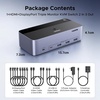 image:imageUGREEN 8K60Hz HDMI Displayport KVM Switch 3 Monitors 2 Computers Aluminum 4K240Hz with 4 USB 30 Ports for 2 Computers Share Triple Monitors with 4 DP2 HDMI2 USB CablesPower AdapterController