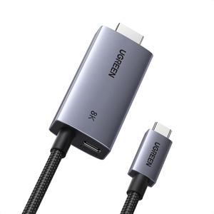 image:imageUGREEN USB C to HDMI Cable with 140W PD Fast Charging Adapter 8K60Hz 4K240Hz 2in1 Thunderbolt Unidirectional Type C to HDMI Compatible with iPhone SteamDeck MacBook iPad Galaxy S26 XPS 66FT