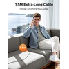 image:imageUGREEN 15W Fast Wireless Charging Pad Qi2 Certified Magnetic Wireless Charger MagSafe Compatible for iPhone 171615141312 Series Strong Magnetic Alignment 5FT USBC Cable 1 Pack No Adapter