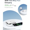 image:imageUGREEN MagFlow 10000mAh Power Bank Qi2 25W Certified Wireless Charging Magnetic Portable Charger for MagSafe with Builtin Cable 30W USBC Battery Pack for iPhone 17 Pro Max1615141312 GreyWhite
