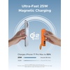 image:imageUGREEN MagFlow 10000mAh Power Bank Qi2 25W Certified Wireless Charging Magnetic Portable Charger for MagSafe with Builtin Cable 30W USBC Battery Pack for iPhone 17 Pro Max1615141312 GreyOrange