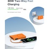 image:imageUGREEN MagFlow 10000mAh Power Bank Qi2 25W Certified Wireless Charging Magnetic Portable Charger for MagSafe with Builtin Cable 30W USBC Battery Pack for iPhone 17 Pro Max1615141312 GreyOrange
