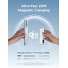 image:imageUGREEN MagFlow 10000mAh Power Bank Qi2 25W Certified Wireless Charging Magnetic Portable Charger for MagSafe with Builtin Cable 30W USBC Battery Pack for iPhone 17 Pro Max1615141312 GreyWhite