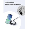 image:imageUGREEN Qi2 15W 2in1 Wireless Charger MagSafe Compatible Fast Charging Station for iPhone 171615141312 and AirPods Compact Magnetic Charging Stand