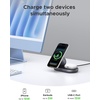image:imageUGREEN Qi2 15W 2in1 Wireless Charger MagSafe Compatible Fast Charging Station for iPhone 171615141312 and AirPods Compact Magnetic Charging Stand