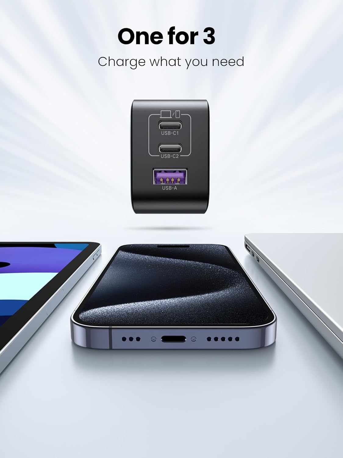 image:imageUGREEN 65W USB C Charger Bundle with 33ft USB C Cable 100W USB C to USB C Cable Fast Charging Type C Cord USB C Charger Cable Compatible with iPhone 1515 Pro15 Pro Max