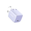 image:imageUGREEN 30W USBC Charger Bundle White  Light Purple Fast Charger Combo Compatible with iPhone 16151413 Galaxy S25S24 iPad MacBook Air Pixel