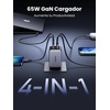 image:imageUGREEN 65W 4Port GaN USB C Wall Charger Bundle with 100W 66ft 2Pack USB C Cable Compatible with iPhone 1717 Pro17 Pro Max MacBook ProAir Galaxy S25S24 iPad ProAir Pixel 10