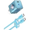 image:imageUGREEN Nexode 100W Retractable Cable and Air 65W Charger Honkai Star Rail Edition Bundle Cyan GaN USB C Charger Set for iPhone 1716 MacBook ProAir Galaxy S26S25 iPad Pixel Switch AirPods
