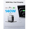 image:imageUGREEN Nexode Pro Charger 160W GaN 5Port Fast USB C Wall Charger Block TypeC Charging with Smart Display amp Touch Control Compatible for MacBook ProAir iPhone 1716 Series iPad Galaxy