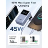 image:imageUGREEN Nexode Pro Power Bank 10000mAh 45W Compact Portable Charger Builtin USBC Cable PD Super Fast Charging Battery Pack with Digital Display for iPhone 1716 Pro Max AirGalaxy S26 Ultra GreyBlue