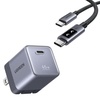 image:imageUGREEN 2Item Bundle Nexode Air 45W GaN USB C Wall Charger Block Foldable Plug Travel Size  100W PD Fast Charging USB C to USB C Braided Cable for iPhone 17 16 MacBook Air Galaxy S26 iPad