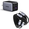 image:imageUGREEN 65W 4Port GaN USB C Wall Charger Bundle with 100W 66ft 2Pack USB C Cable Compatible with iPhone 1717 Pro17 Pro Max MacBook ProAir Galaxy S25S24 iPad ProAir Pixel 10