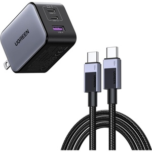 image:imageUGREEN 65W USB C Charger Nexode X 3Port Bundle with USB C Cable 100W Compatible with iPhone 1515 Pro15 Pro Max MacBook ProAir Galaxy S24S23 iPad ProAir Pixel 8 33ft