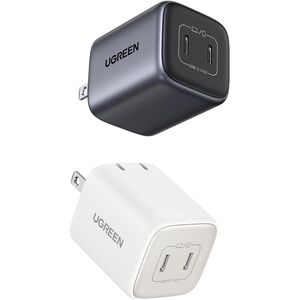 image:imageUGREEN Nexode 45W USB C Charger Black Bundle with 45W USB C Charger White