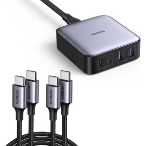 image:imageUGREEN Nexode 65W USB C Charger Desktop Bundle with 60W 2 Pack USB C Cable