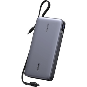 image:imageUGREEN Nexode Power Bank 25000mAh 165W Laptop Portable Charger with 2 Builtin USBC Cables 90Wh Fast Charging Business Travel Battery Pack for MacBook ProAiripadiPhone 17SamsungDellHPLenovo