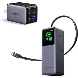image:imageUGREEN Nexode Power Bank Bundle with Nexode 65W GaN USB C Wall Charger 4Port