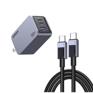 image:imageUGREEN Nexode Pro 100W USB C Charger Bundle with 33ft 100W USB C to USB C Cable Fast Charging Compatible with iPhone 1515 Pro15 Pro Max MacBook ProAir Galaxy S24S23