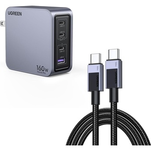 image:imageUGREEN Nexode Pro 160W USB C Charger Bundle with USB C Cable 100W 33ft Compatible with iPhone 1515 Pro15 Pro Max MacBook ProAir Galaxy S24S23 iPad ProAir Pixel 8