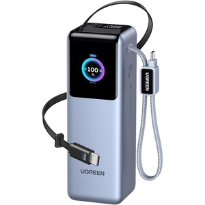 image:imageUGREEN Nexode Pro Power Bank 25000mAh 200W Laptop Portable Charger Builtin Retractable Cables TFT Smart Display PD 31 Fast Charging for MacBook ProAiriPhone 1716Samsung S26DellHP and More