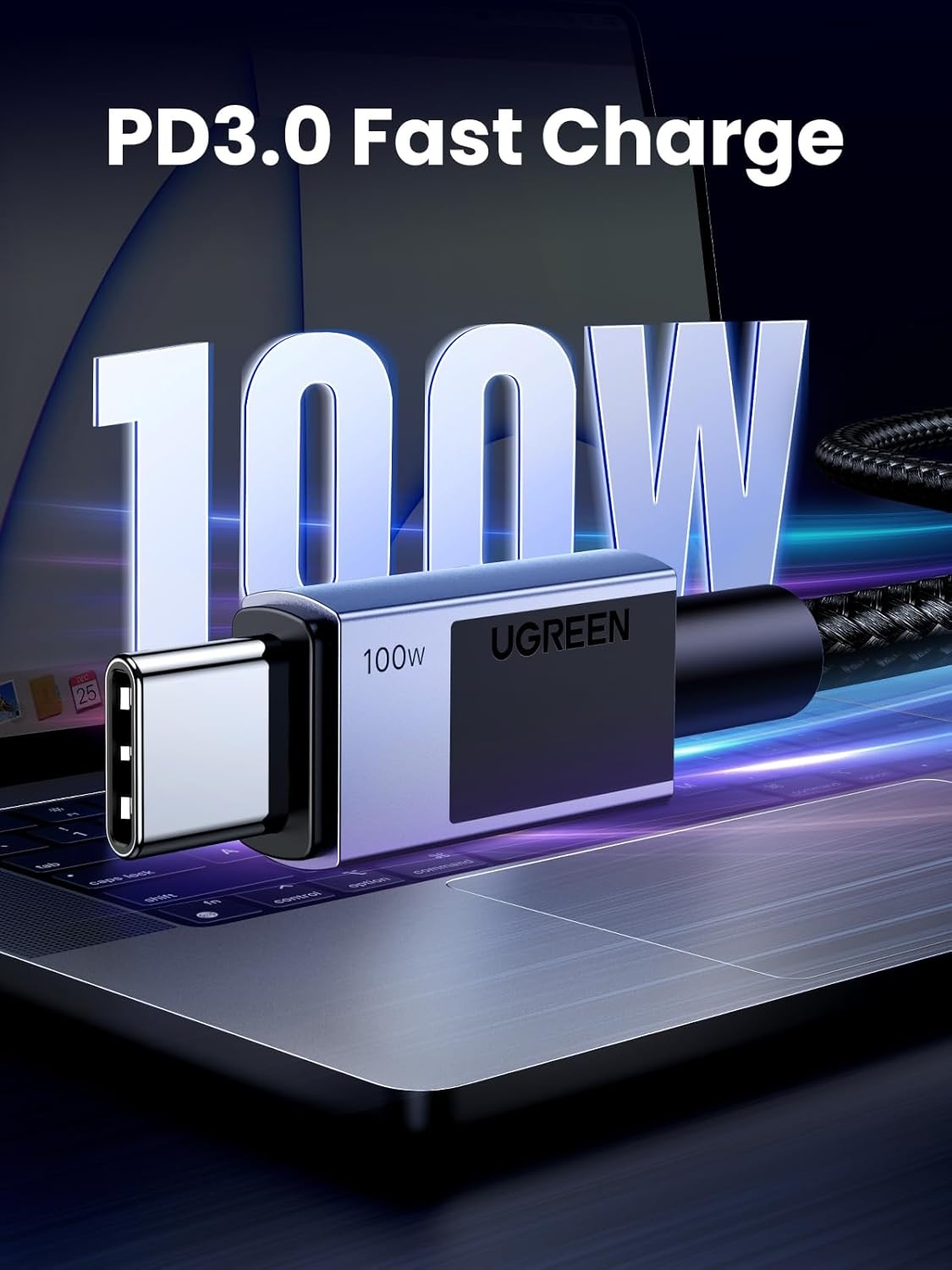 image:imageUGREEN 7in1 USB C Hub Bundle with 33FT 100W USB C to USB C Cable Fast Charging Type C Cord USB C Charger Cable Compatible with iPhone 1515 Pro15 Pro Max Galaxy S24S23