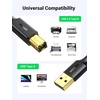 image:imageUGREEN 10FT amp 15FT USB 20 Printer Cable Bundle Compatible with HP Canon Brother Samsung Dell Epson Lexmark Xerox Piano DAC and More
