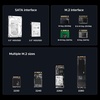 image:imageUGREEN 2 in 1 M2 NVMe SSD Enclosure and SATA Hard Drive Adater 10Gbps External Hard Drive Reader Compatible with for 2230224222602280 M KeyampMB Key and 2535 SATA with 12V2A Adapter