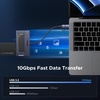 image:imageUGREEN 2 in 1 M2 NVMe SSD Enclosure and SATA Hard Drive Adater 10Gbps External Hard Drive Reader Compatible with for 2230224222602280 M KeyampMB Key and 2535 SATA with 12V2A Adapter